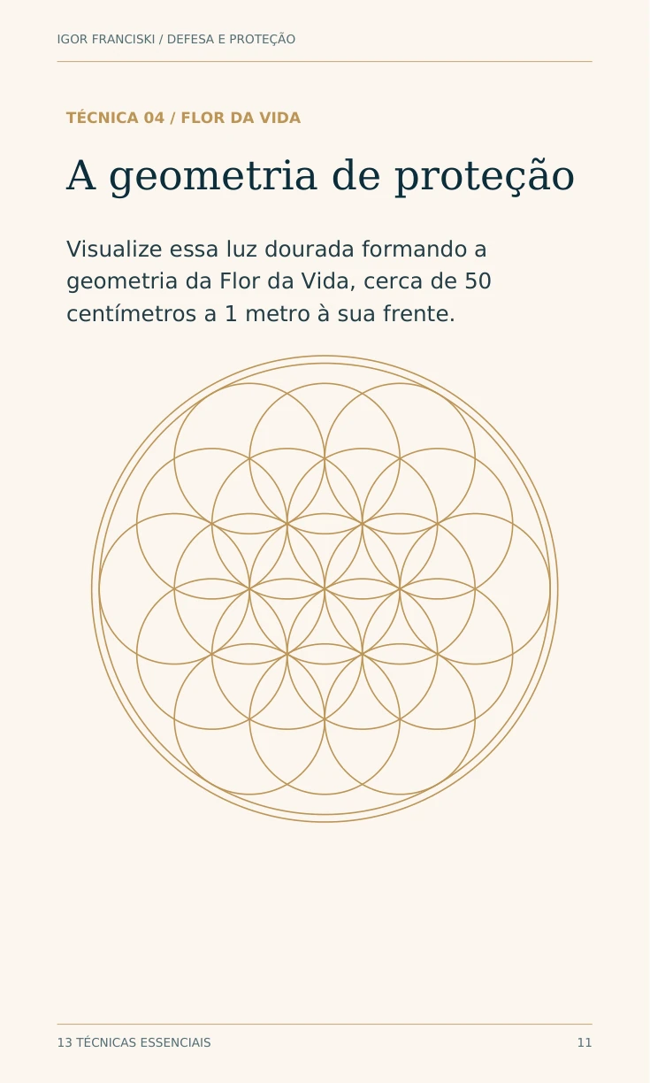 Página real com a geometria da Flor da Vida